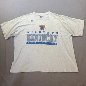 Vintage Pro Player Kentucky‎ Wildcats Athletics T-Shirt Gray Mens XXL 90s NCAA